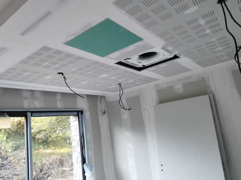 cloison seche isolation plafond vannes